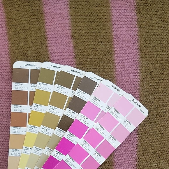 LOFT Olive and Lavender Mohair Blend Striped Sweater - Picture 11 of 11